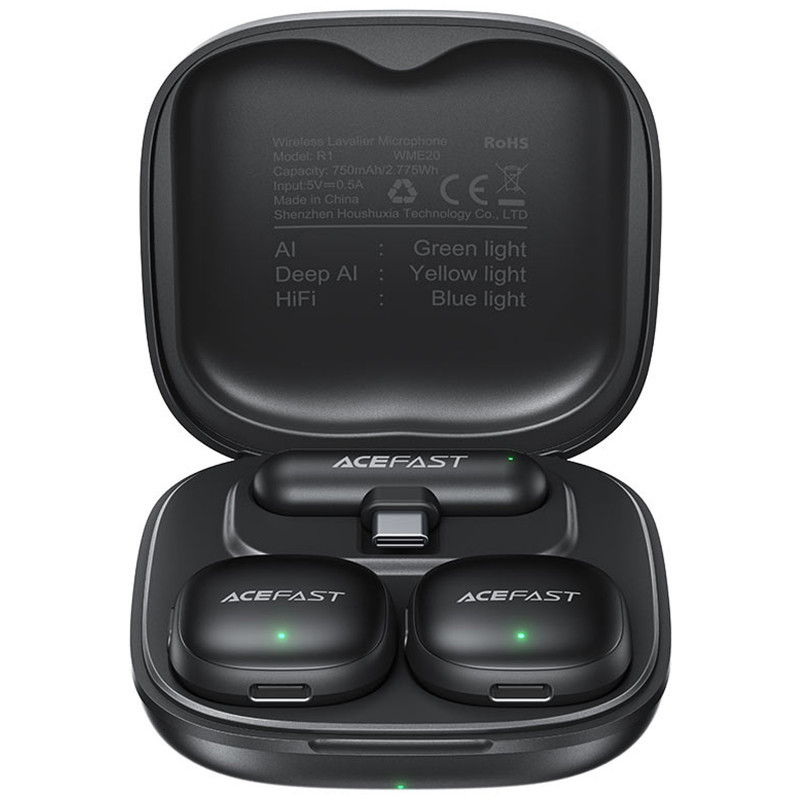 Петличный беспроводной микрофон Acefast R1 Type-C (Black)