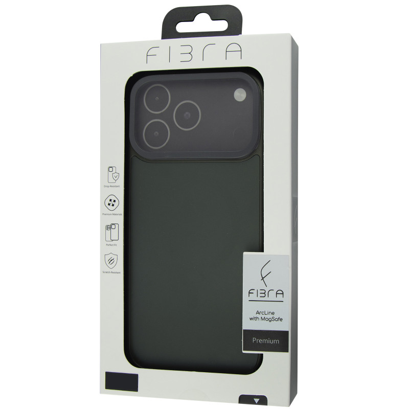 Фото Пластиковая накладка Fibra ArcLine Case with Magnetic Safe для Apple iPhone 17 Pro (6.3") (Black) на vchehle.ua