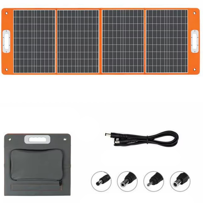 Фото Портативная солнечная панель TSP-18V-100W Monocrystalline PD65W+QC3.0 (1USB-A/1C) (Black) на vchehle.ua