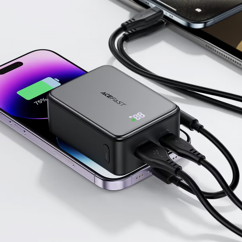 Заказать Портативное ЗУ Power Bank Acefast M28 22.5W with cable 10000 mAh (Black) на vchehle.ua