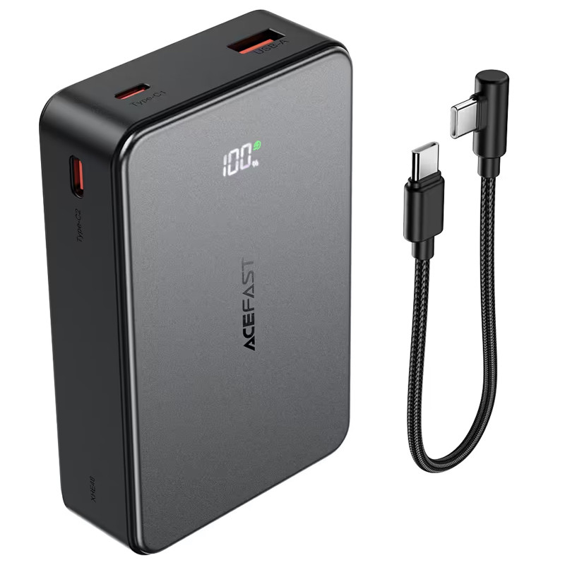 Фото Портативное ЗУ Power Bank Acefast M29 22.5W with cable 20000 mAh (Black) на vchehle.ua