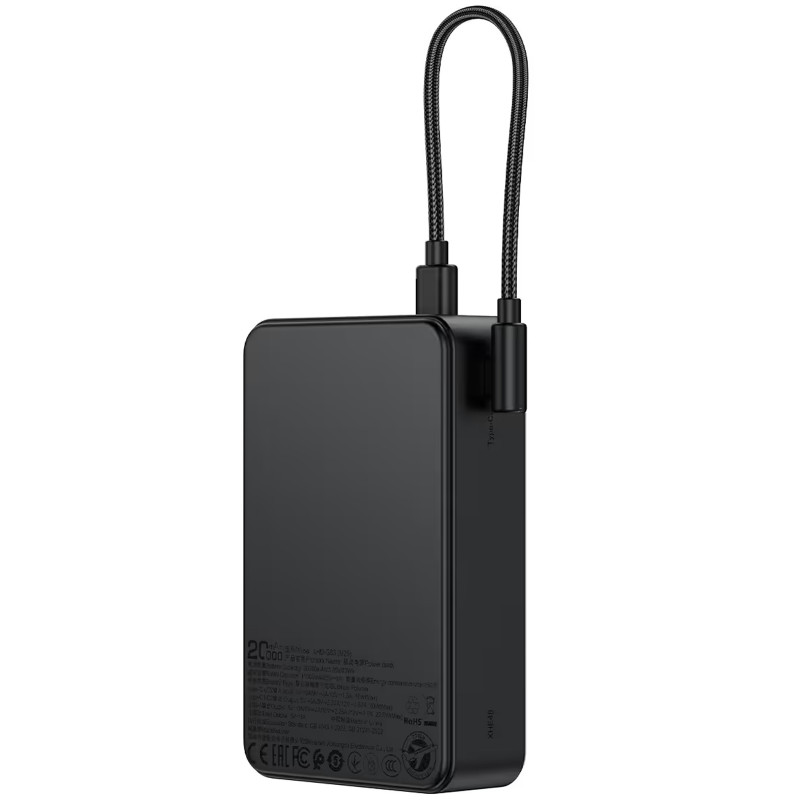 Портативное ЗУ Power Bank Acefast M29 22.5W with cable 20000 mAh (Black) в магазине vchehle.ua