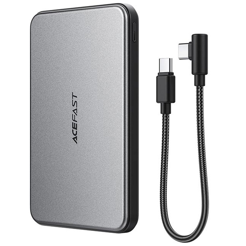 Фото Power Bank Acefast 5000 mAh M30 PD20W с БЗУ with cable (Black) на vchehle.ua