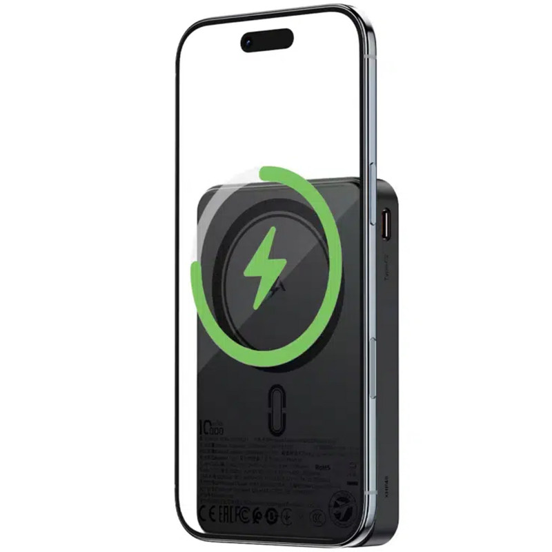 Фото Power Bank Acefast 10000 mAh M31 PD22.5W с БЗУ with cable (Black) в магазине vchehle.ua