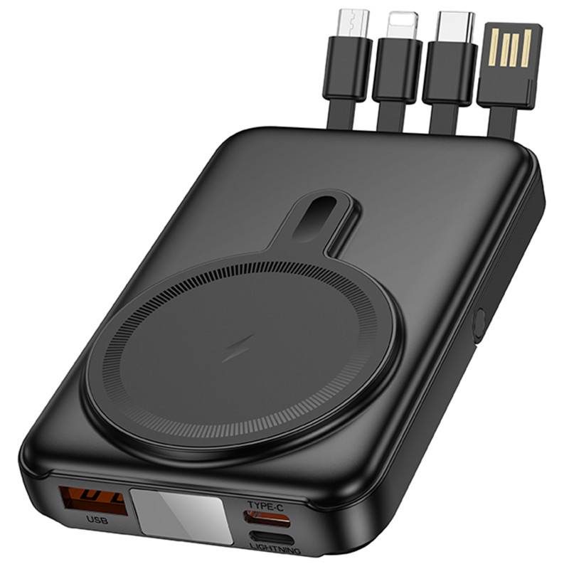 Купить Power Bank Hoco 10000 mAh J135 Rico 22.5W+PD20W с БЗУ (Black) на vchehle.ua