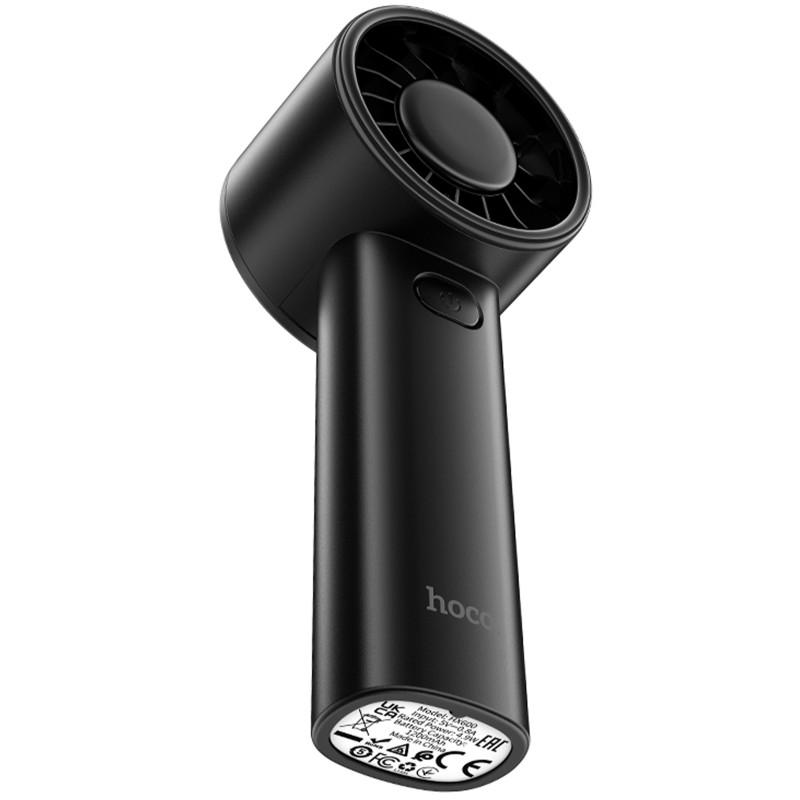 Портативный вентилятор Hoco HX600 handheld folding fan 1200 mAh (Black) в магазине vchehle.ua