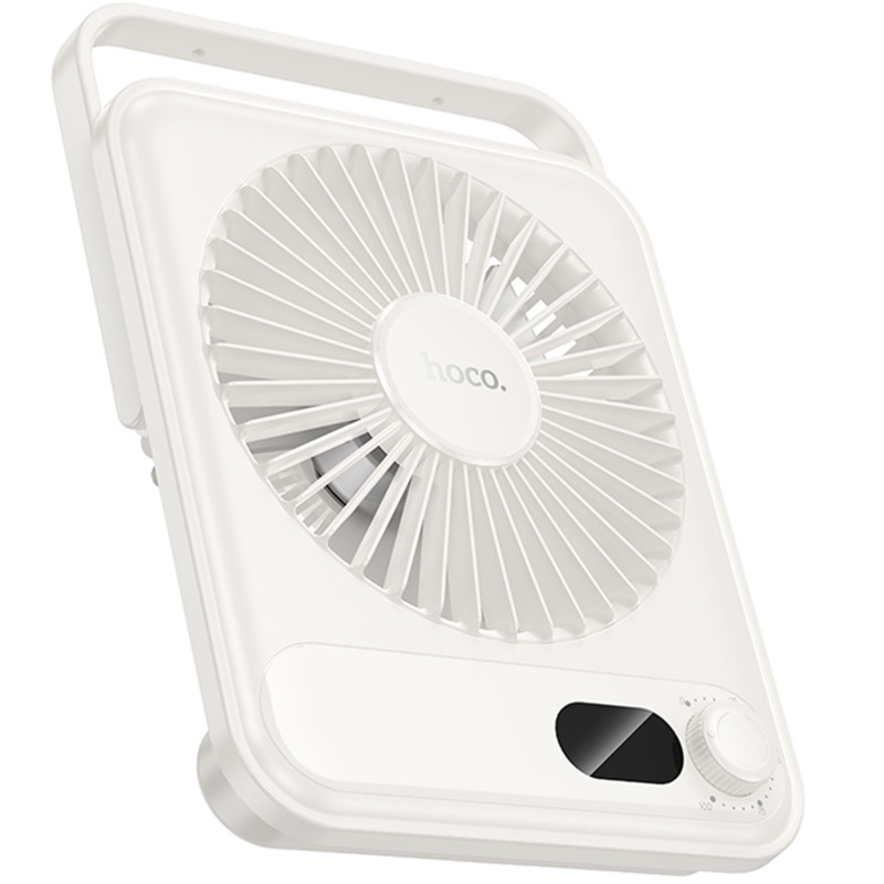 Фото Портативный вентилятор Hoco HX607 handheld folding fan 2000 mAh (White) на vchehle.ua