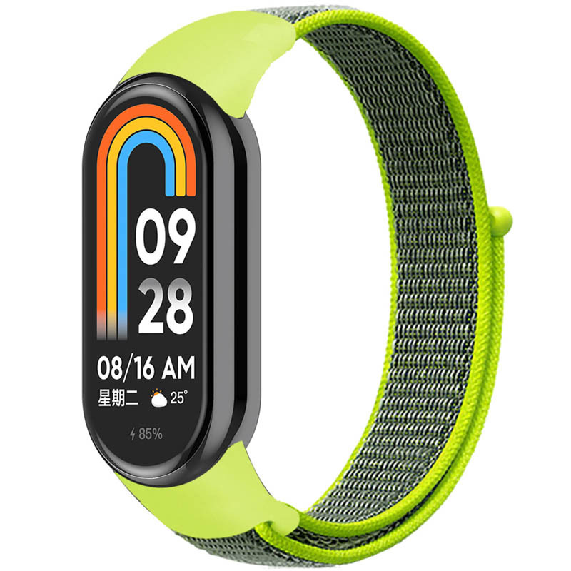 Ремешок Nylon New для Xiaomi Mi Band 8/9/10 (Bright Green)