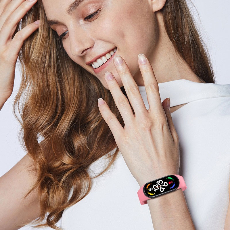 Замовити Ремінець Ocean Band для Xiaomi Mi Band 9/8/10 (Рожевий / Pink) на vchehle.ua