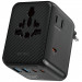 Мережевий універсальний перехідник WIWU UA010 Warrior GaN 45W + 2USB-A/3C (Black)