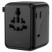 Мережевий універсальний перехідник WIWU UA010 Warrior GaN 45W + 2USB-A/3C (Black) в магазині vchehle.ua