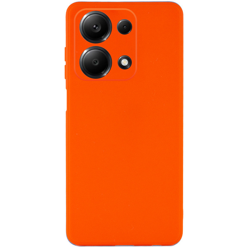 Силиконовый чехол Candy Full Camera для Xiaomi Redmi Note 13 Pro 4G / Poco M6 Pro 4G / Note 14S (Оранжевый / Orange)