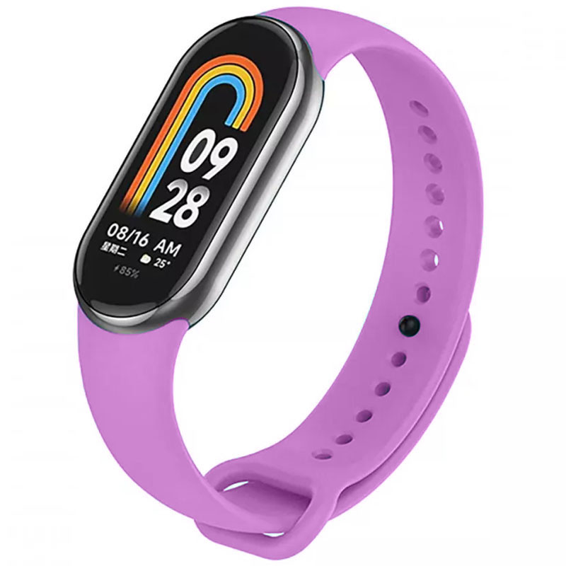 Силиконовый ремешок для Xiaomi Mi Band 8/9/10 (Фиолетовый / Purple)