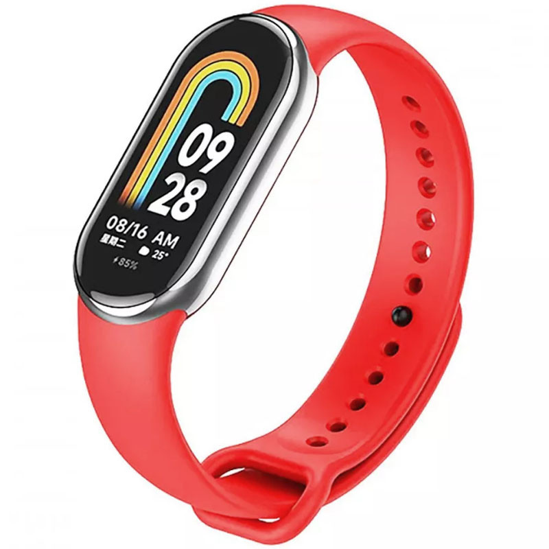 Силиконовый ремешок для Xiaomi Mi Band 8/9/10 (Красный / Dark Red)
