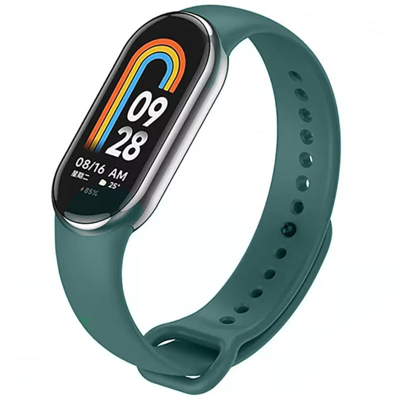 Силиконовый ремешок для Xiaomi Mi Band 8/9/10 (Зеленый / Pine green)