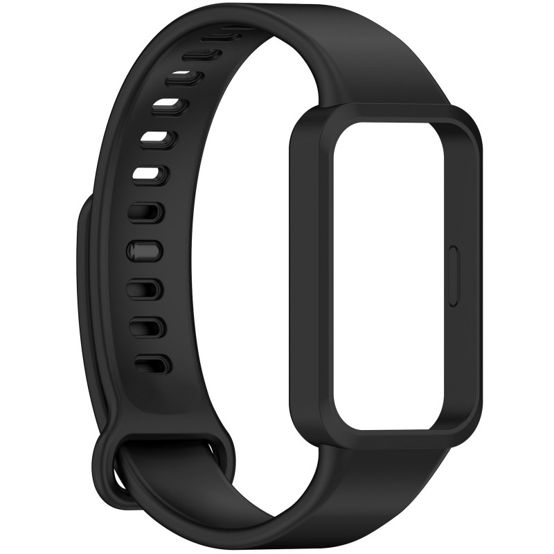 Фото Силіконовий ремінець для Xiaomi Mi Smart Band 9 Active (Black) в маназині vchehle.ua