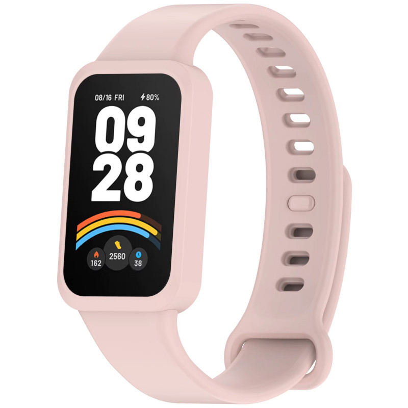 Силіконовий ремінець для Xiaomi Mi Smart Band 9 Active (Powder)