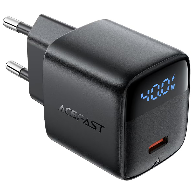 Фото СЗУ Acefast A135 PD40W GaN (1USB-C) (Black) на vchehle.ua