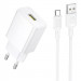 МЗП Borofone BA111A Star QC3.0 15W (1USB-A) + кабель USB to Type-C (White)