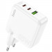 МЗП Hoco C115A Header PD65W+QC3.0 (1USB-A/2C) (White)