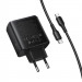 Заказать СЗУ Hoco C160A Upgrade PD65W+QC3.0 (1USB-A/2C) + кабель Type-C to Type-C (Black) на vchehle.ua