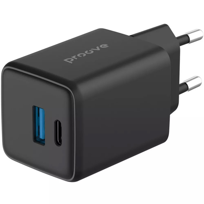 Фото СЗУ Proove Pocket GaN 30W (1USB-A/1C) (Black) на vchehle.ua