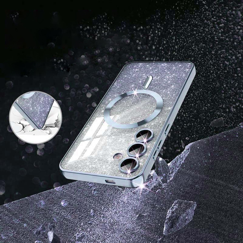Фото TPU чохол Delight case with Magnetic Safe з захисними лінзами на камеру на Samsung Galaxy S24 FE (Сірий / Lavender Gray) в маназині vchehle.ua