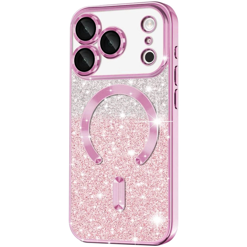 TPU чехол Delight case with Magnetic Safe с защитными линзами на камеру для Apple iPhone 17 Pro (6.3") (Розовый / Rose Gold)