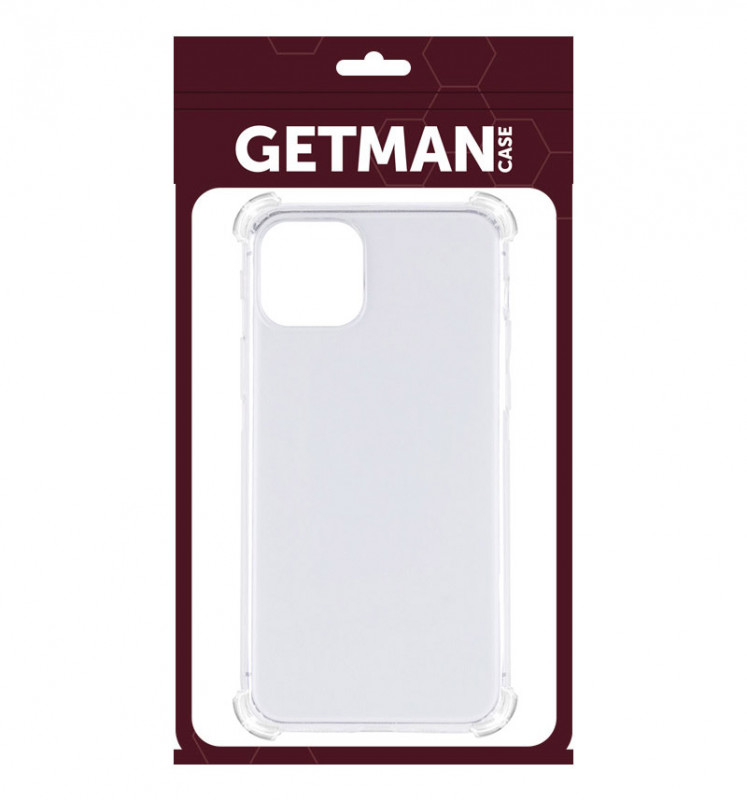 TPU чехол GETMAN Ease logo усиленные углы для Apple iPhone 13 Pro (6.1") (Бесцветный (прозрачный)) в магазине vchehle.ua
