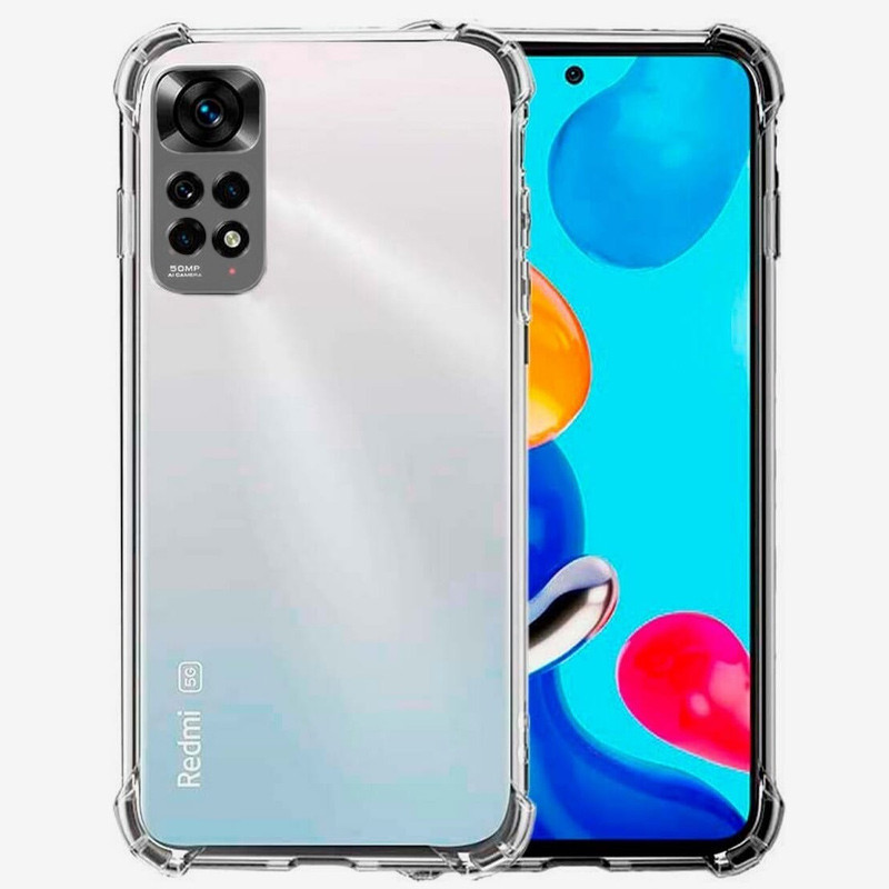 TPU чохол GETMAN Ease logo посилені кути Full Camera на Xiaomi Redmi Note 11 (Global) / Note 11S (Прозорий (прозорий))