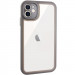 Фото TPU чехол Transparent + Colour 1,5mm для Apple iPhone 12 (6.1") (Grey) на vchehle.ua