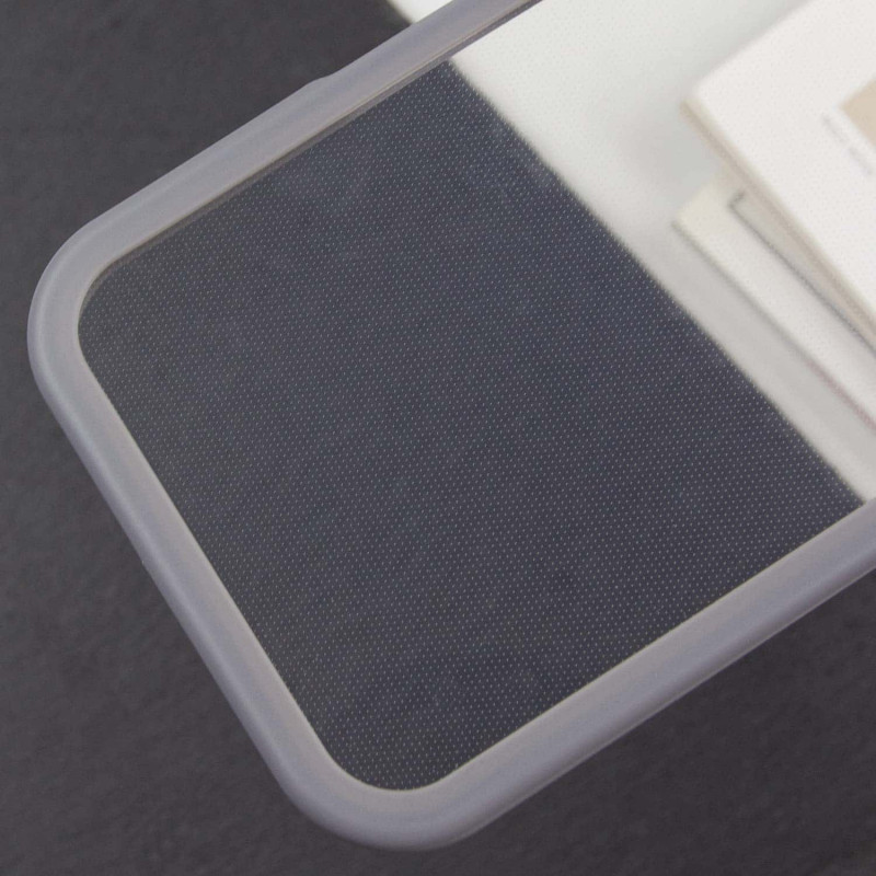 Фото TPU чехол Transparent + Colour 1,5mm для Apple iPhone 12 (6.1") (Grey) в магазине vchehle.ua