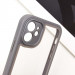 Купить TPU чехол Transparent + Colour 1,5mm для Apple iPhone 12 (6.1") (Grey) на vchehle.ua