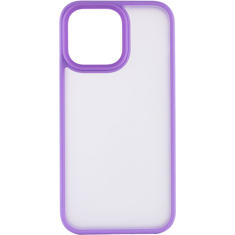 Фото TPU+PC чехол Metal Buttons для Apple iPhone 15 Pro Max (6.7") (Сиреневый / Light Purple) на vchehle.ua