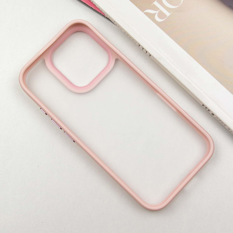 TPU+PC чохол Metal Buttons на Apple iPhone 16 Pro Max (6.9") (Рожевий / Pink) в магазині vchehle.ua
