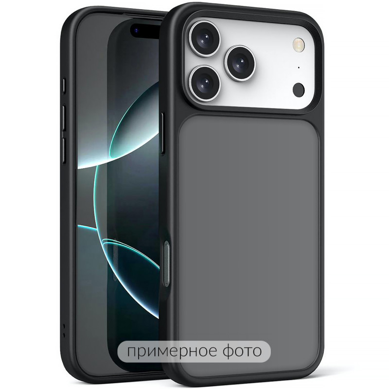 TPU+PC чехол Metal Buttons для Apple iPhone 17 Air (6.5") (Черный / Black)