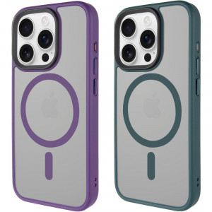 TPU+PC чохол Metal Buttons with Magnetic Safe на Apple iPhone 14 Pro (6.1")