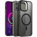 Фото TPU+PC чехол Metal Buttons with Magnetic Safe для Apple iPhone 14 Pro (6.1") (Черный / Black) на vchehle.ua