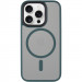 Фото TPU+PC чехол Metal Buttons with Magnetic Safe для Apple iPhone 14 Pro (6.1") (Зеленый / Dark Green) на vchehle.ua