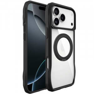 TPU+PC чехол Space Octagon Magnetic Safe with aluminium ring для Apple iPhone 17 Pro (6.3")