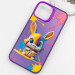 Фото TPU+PC чохол TakiTaki Graffiti magic glow на Samsung Galaxy S22 Ultra (Funny bunny / Purple) в маназині vchehle.ua