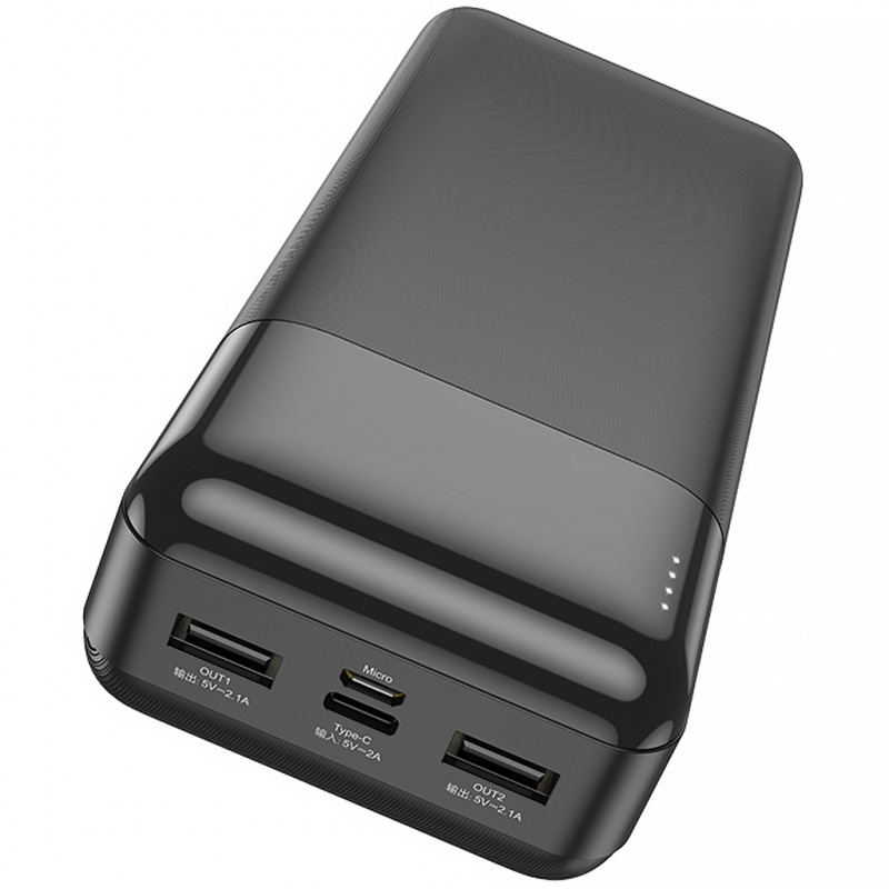 Фото Уцінка Портативне ЗУ Power Bank Hoco J72B 30000 mAh (Естетичний дефект / Black) на vchehle.ua