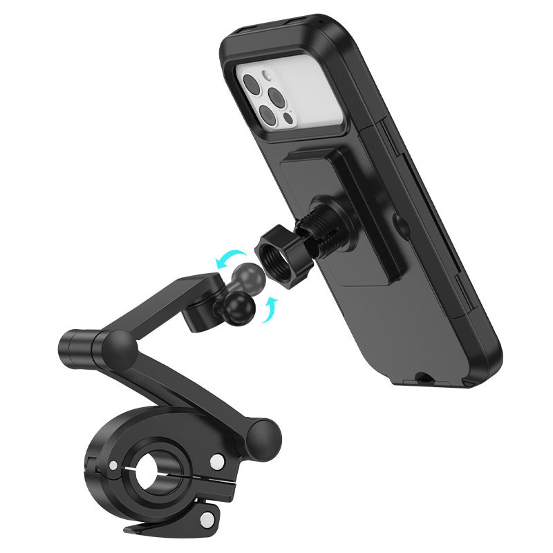 Фото Уценка Вело- Мото- держатель Hoco CA101 Rider waterproof (Поврежденная упаковка / Black) на vchehle.ua