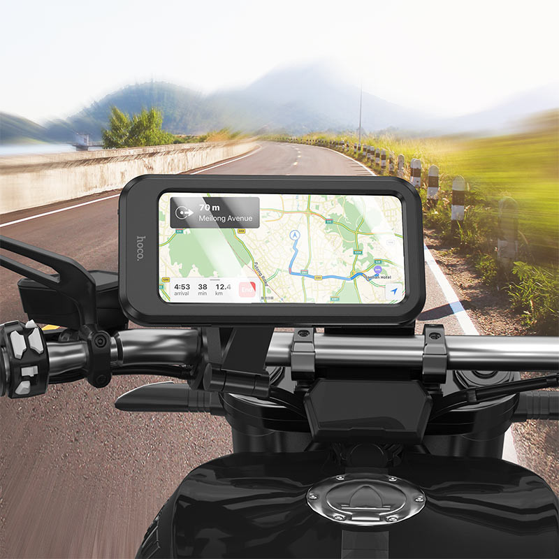 Купить Уценка Вело- Мото- держатель Hoco CA101 Rider waterproof (Поврежденная упаковка / Black) на vchehle.ua