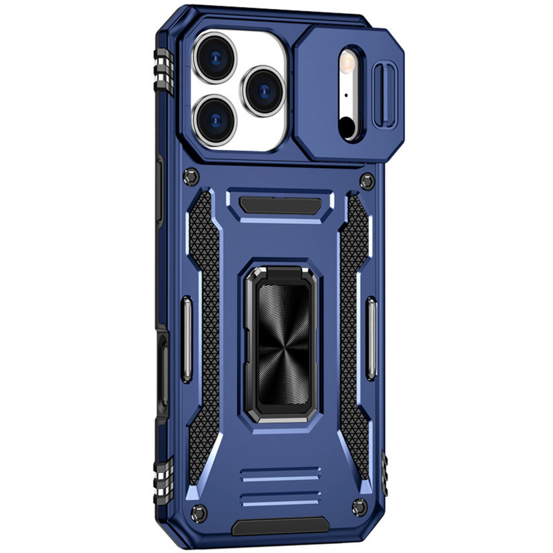 Ударопрочный чехол Camshield Army Ring для Apple iPhone 17 Pro (6.3") (Синий / Navy)