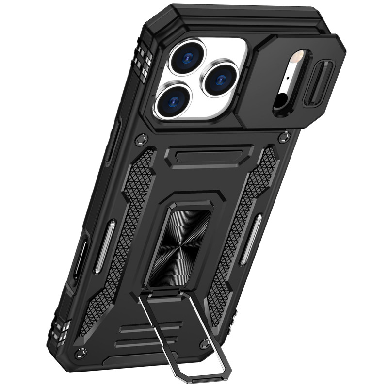 Фото Ударопрочный чехол Camshield Army Ring для Apple iPhone 17 Pro (6.3") (Черный / Black) в магазине vchehle.ua