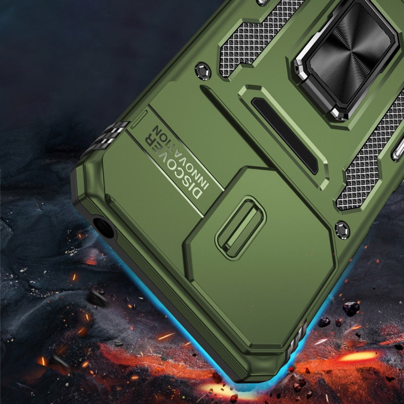 Фото Удароміцний чохол Camshield Army Ring на Xiaomi 17 (Оливковий / Army Green) на vchehle.ua