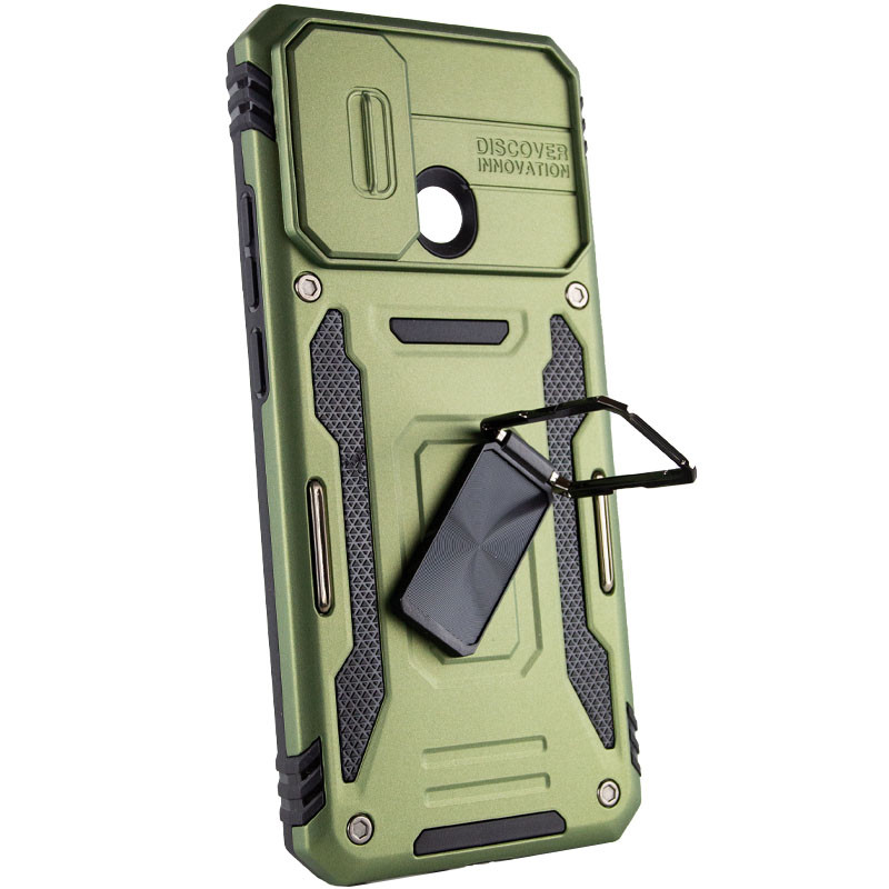 Фото Удароміцний чохол Camshield Army Ring на Xiaomi Redmi 9C / 10A (Оливковий / Army Green) в маназині vchehle.ua
