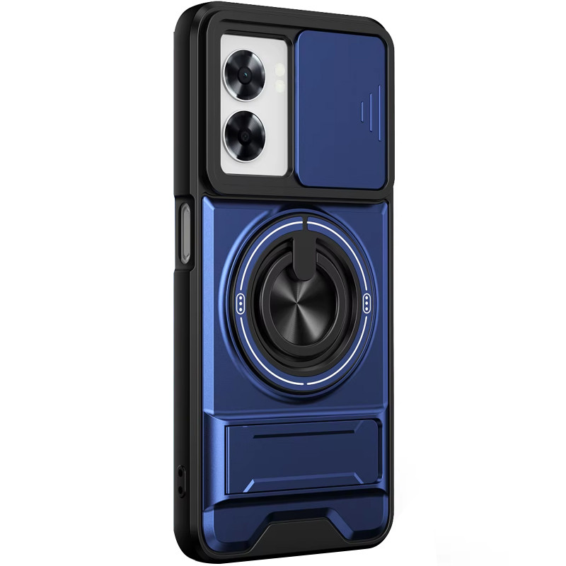 Удароміцний чохол Camshield StandRing case на Oppo A5x (Blue)