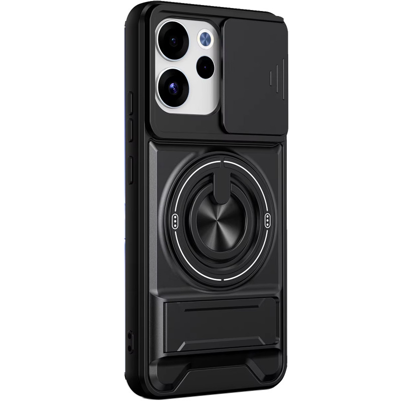 Ударопрочный чехол Camshield StandRing case для Oppo Reno 15F (Black)